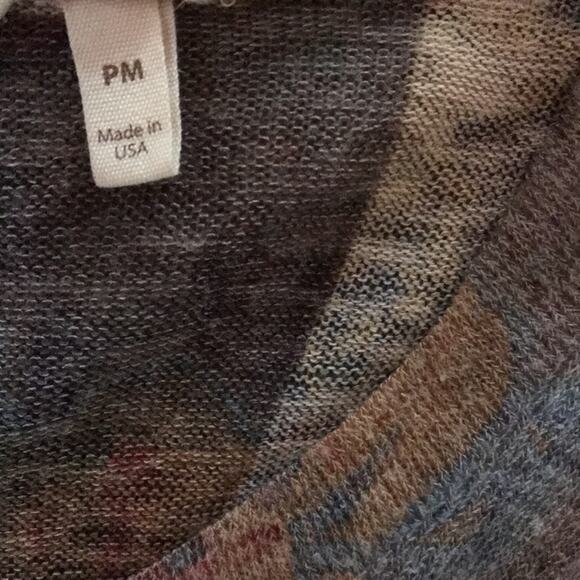 Soft Surroundings Floral Knit Sweater. MP - Picture 3 of 4